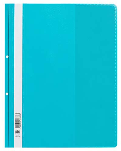 Elba Schnellhefter A4, aus Kunststoff, 2-fach gelocht, türkis, 25 Stück
