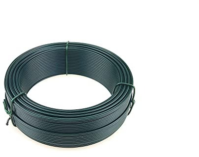 Garmix Spanndraht Grün Feuerverzinkt für Maschendraht Zaun Metall Draht (200m, 3,1mm)