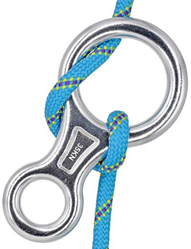 Yomiin Abseilachter Abseilgerät Klettern 8 Descender,35KN/3500kg Absackene Rappel Felsen Klettern Absteigende Sichernde Ausrüstung Rappel Gerät für Bergsteigen,Klettern,Rettung