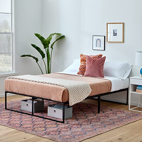 Linenspa Struttura Letto Singolo - Rete in Metallo con Doghe in Acciaio - 30 cm di Spazio Libero, Contenitore Sotto il Letto - Montaggio Rapido - 90x190 cm