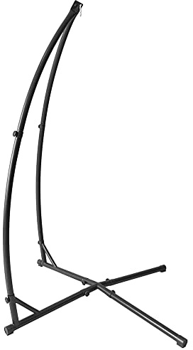 XUANYU Supporto per Sedia Sospesa Struttura Portante Autoportante in Metallo Supporto per Poltrona Sospesa Altezza 214 cm, Max Fino a 150 kg (Supporto Nero A)