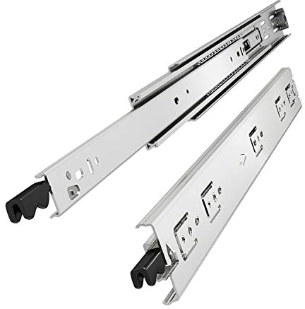 VADANIA 1000mm Standard Duty Locking Drawer Slides | 68kg Load | Full Extension Ball Bearing Side Mount Runners for Cabinets, Storage Units - 1 Pair #VD1551