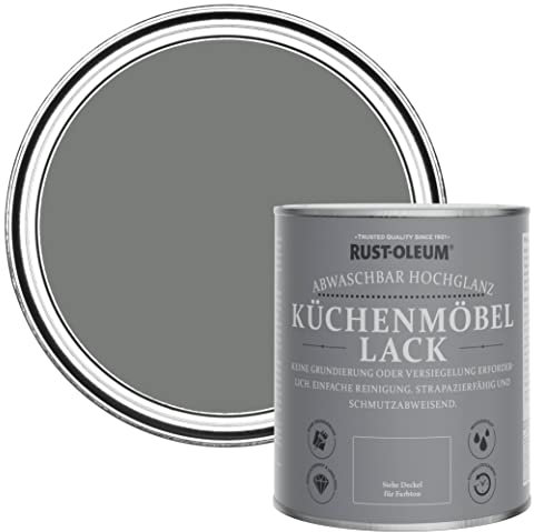 Rust-Oleum Grey Kitchen Cupboard Paint in Gloss Finish - Torch Grey 750ml