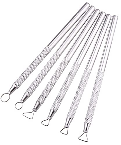 6 Unids/Set Tallado Arcilla Raspador Grabado Esculpir Cerámica Herramientas Aleación de Aluminio Para Lodos Relieve Modelado Alisado