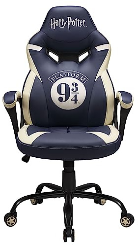 Subsonic - Silla Gaming Harry Potter para Niños y Adolescentes - Silla de Oficina Ergonómica con Espuma de Alta Densidad, Mecanismo Basculante y Cómodos Reposabrazos - Altura Ajustable - Azul