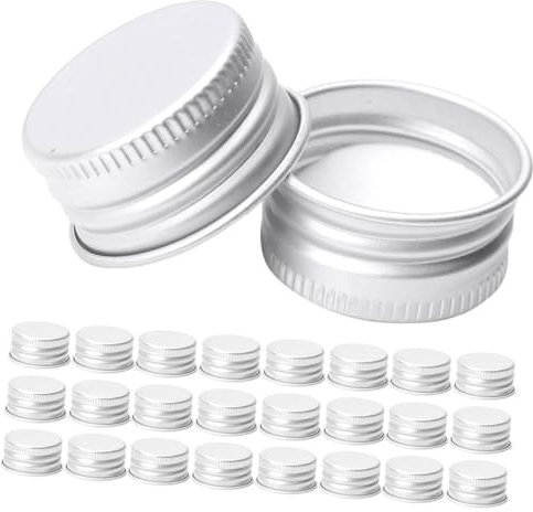 VALICLUD Couvercles en Aluminium Étanches 28mm pour Bocaux Et Bouteilles De Lait Lot de 50 Bouchons Réutilisables Anti-Fuite Stockage des Liquides