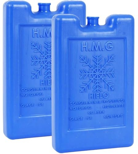 PARENCE.- Lot de 2 Pains de Glace 200 ML – Blocs Froids Réutilisables | Accumulateurs de Froid pour Glacière, Lunchbox, Pique-Nique, Camping | 2 Pièces, Bleu