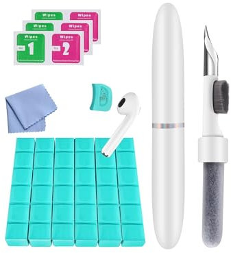 Technaxx In-Ear Kopfhörer & Smartphone Reinigungsset TX-333 – 3-in-1 Reinigungsstift mit Metallspitze & Bürste – Reinigungsknete & Tuch – Für Ohrhörer, Handys, Kopfhörer, Lautsprecher & Anschlüsse