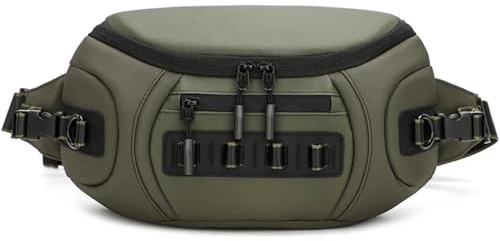 PNMNZTPAP Unisex DSLR-kameraväska passar for Canon Fujifilm vattentålig Oxford-skyddsväska rymmer 1 kamera 2 objektiv med rem Kameraväska(XK0039-Green)