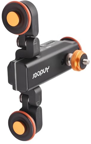 Aumotop Carrello per Fotocamera Motorizzato Dispositivo di Scorrimento Video Regolabile a 3 velocità per Time Lapse/Macro/Fotografia Ad Angolo Basso con Batteria da 1800 MAh la Maggior Parte degli