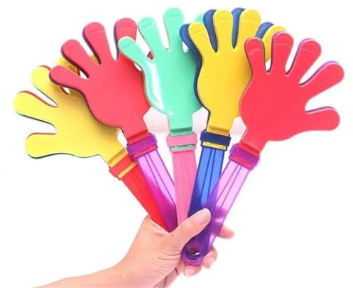 WSQHAO 10 pièces Main Clapper Accessoire Paume Clap acclamant Cadeau d'anniversaire fête applaudissements Jouet Fans de Football pour Fêtes