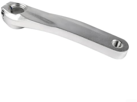 Yhenlovtt Brazo de manivela izquierdo para bicicleta, aleación de aluminio hueco, compatible con SLX/XT 590/596/610, pieza de repuesto de bielas de bicicleta MTB (plata)