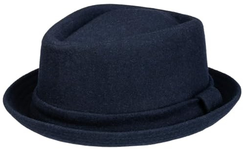 LIPODO Diamond Crown Pork Pie Fedora Sombrero de Fieltro con Lana Forro Interior Unisex Otoño/Invierno