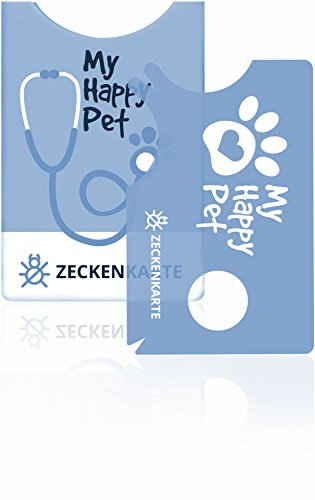 innoGadgets Zeckenkarte mit Lupe | Schnell und sanft Zecken vom Haustier oder Menschen entfernen | Einfach zu verstauen und Immer dabei | Passt in Hosentasche, Geldbörse oder Rucksack | Blau