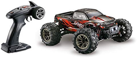 Absima 16001 Spirit Brushed RC Modellauto Elektro Monstertruck Allradantrieb (4WD) RTR 2, Rot,schwarz, Maßstab 1:16