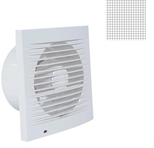 IN-OV- Ventilateur Extracteur d'Air E125 (pour ø 120 à125mm) Moustiquaire Intégré, 17W-150m3/h, Salle de Bain, Cuisine, Bureau, WC, VMC, Garantie 2 ANS