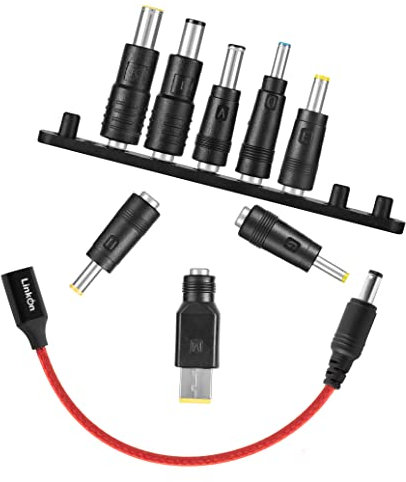 LinkOn PD zu DC Adapter 100W USB-C Buchse zu DC Stecker Für ältere Laptops 19V bis 21V mit PD3.0 20V Ladegerät Kompatibel mit HP Lenovo Dell MSI IBM Acer ASUS Sony Compaq Fujitsu