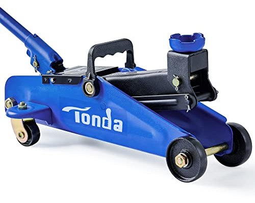 Tonda Floor Jack, Hydraulic Portable Car Jack, 2 Ton (3,800 lb) Capacity, Blue