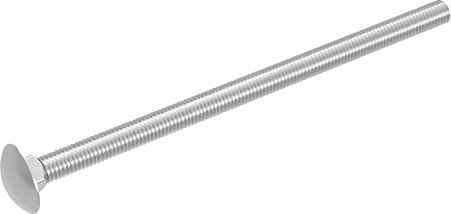 SECCARO Lot de 20 vis de carrosserie M6 x 110 mm en acier inoxydable V2A VA A2 DIN 603/ISO 8677 Tête ronde plate avec raccord carré Filetage complet