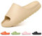 Jesindr Zapatillas Mujer Hombre Sandalias Almohada Diapositivas Zapatillas Casa Verano Casual Playa Pantuflas on Cloud Ducha Baño Chancletas Verano Zapatillas Playa Zapatos Unisex, Beige, 44 EU