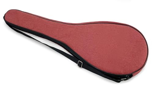 Silfrae Single Tennis Racket Cover Lightweight Padded Tennis Racquet Bag (Red, Large)