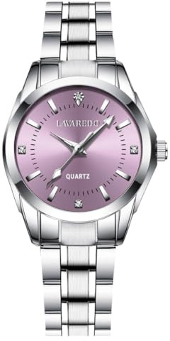 aswan watch Damen Analog Quarz Armbanduhr mit Edelstahlarmband, 3 Zeiger, 27mm Gehäusegröße