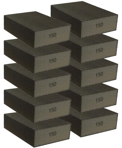 10 Stück Schleifschwamm Verschiedene Körnungen (Korn 150)