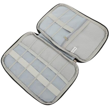 COSMEVIVI Estuche Organizador Para Correa De Reloj Portátil Resistente Al Agua, Bolsa Para Guardar Correas De Reloj Compartimentos, Color Negro, Ligero y Práctico Para Viajes