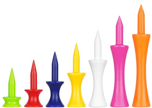 flintronic 84 Pezzi Tee da Golf, Castle Golf Tees, Mescola Dimensioni e Colori, Pratica Tee Golf Alta qualità, per Professional Strumenti da Allenamento Accessori per Il Campo da Golf Unisex Adulto
