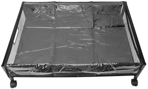 Plyisty Contenitore Sotto il Letto con Ruote Facili da Spostare il Bidone con un Cestino Trasparente di Grande capacità per la Conservazione della Biancheria da Letto (#2)