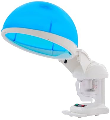 Hair Steamer 480W 2-in-1 Ozone with Hood & Facial Sprayer, Tabletop Home | Nano ionic steam for deep conditioning, 15.8oz water tank, adjustable flow, easy to clean and maintain