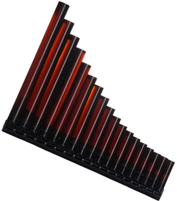 Panflöte Für Erwachsene Leicht Zu Erlernendes Panflöteninstrument Mit Mundstück 16 18 Pfeifen Für Unterrichten Und Spielen(Double18brown)