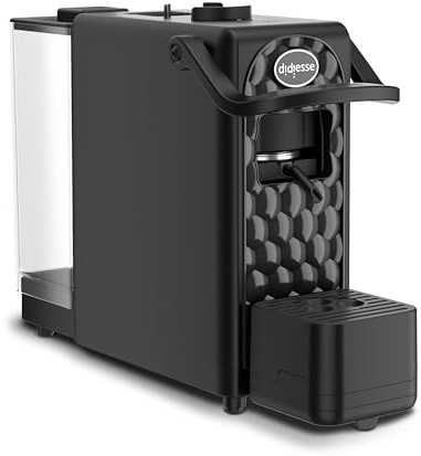 Didiesse Macchina Caffè Cialde, Macchina Espresso DarkSide - Caffè Intenso e Aromatico senza rinunciare a Praticità e Design, Serbatoio 1.3 L, Basso Consumo (650W), Compatta e Leggera - Colore Nero