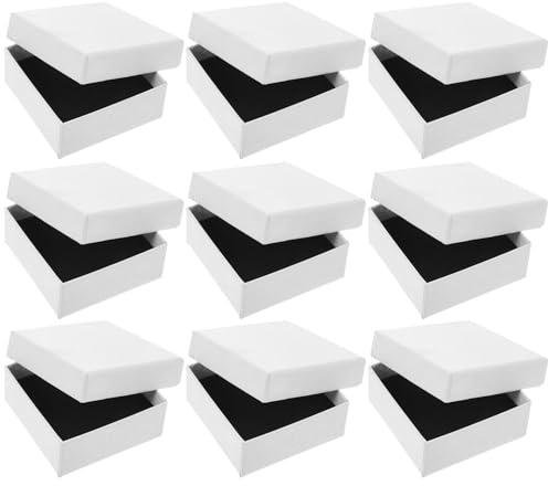 Milisten 12 piezas Caja Pequeña para Joyas Estuche de Almacenamiento para Pendientes Collares Anillos y Pulseras con Esponja Protectora Reutilizable para Regalo y Organización de Joyería