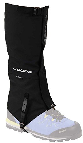 VIKING Gamaschen Damen und Herren wasserdicht Schneeschutz Regenschutz hoch - ideal für Outdoor und Trekking, sehr robust - 7404, 09 Schwarz, M