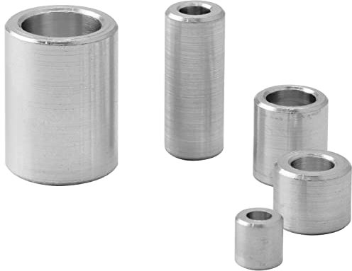 FASTON Aluminium Distanzhülsen M10 Ø innen 10,5 mm (4 Stück) Hülsen Abstandshülsen Buchse Distanzbuchsen Abstandsbuchsen Schildhalter Ø Außen 15 mm Länge 10 mm