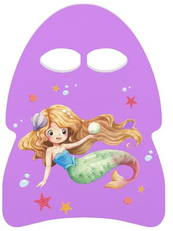 MoKo Kinder Schwimmbrett, Schwimmen Kickboard Trainingsausrüstung mit Griffen Schwimm Cartoon Swim Float Schwimmtrainingsausrüstung Schwimm Board für Kinder Jungen Mädchen - Lila Meerjungfrau
