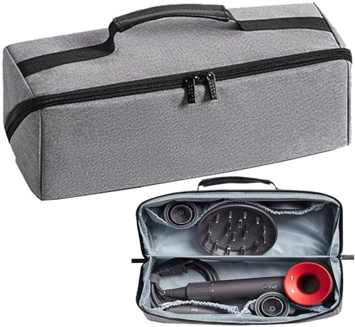 YUEMING Reise Tasche Für Dyson Airwrap Styler, Portable Reisen Lagerung Tasche Kompatibel mit Dyson Airwrap Styler, Airwrap, Anhänge, Aufbewahrungstasche für Dyson Supersonic Haartrockner (Grau)