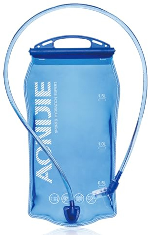 TRIWONDER Poche Hydratation 1,5 L, 2 L, 3 L, Réservoir d'eau Pliable Sac à Eau PEVA pour Sac Hydratation Running Randonnée Vélo (3 L)