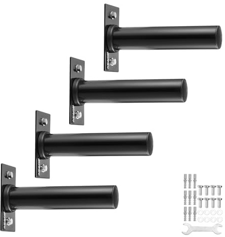 VEVOR Hantelscheibenhalter zur Wandmontage, Hantelständer für 2-Zoll-Hantelscheiben, 150 kg Tragkraft, Hantelständer, Heim-Fitnessstudio-Organizer aus Eisen 4er-Pack Montagezubehör enthalten