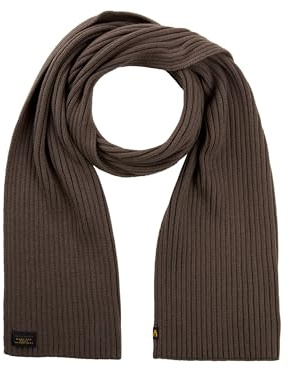 camel active Herren Schal aus Baumwoll-Mix Dunkelbraun, menswear-OS