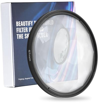 PATIKIL 67mm Prism Lens Filter, Special Effects Filter Prism Crystal Glass Effect Multi Refraction Variable Subject with Cleaning Cloth for Camera Lens Photographic Video SLR, Black