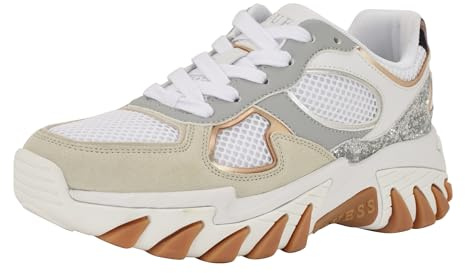 Guess Women's Norina Sneaker, Light Grey Multi 050, 7.5