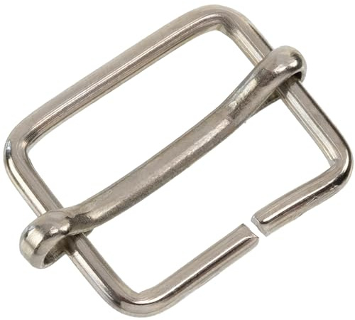 AERZETIX - Lote de 12 hebillas deslizantes ajustables | de metal | color plateado | para correas, mercería, marroquinería, ropa, bolsos, arneses, correas