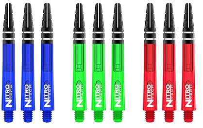 RED DRAGON Nitrotech Tige de Fléchettes à Moyen Multipack 2-3 Ensembles par Paquet (9 Tiges de Flechettes au Total)