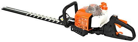 BRACOG Pro Cortasetos a Gasolina Profesional para Podar Jardín (Motor 2T, 85kw). Tijeras Cortasetos para Césped con Doble Cuchillo Largo de 60cm. Cortador Césped