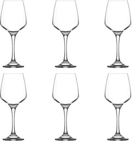 Lav Red Wine Glasses Contemporary Drinking Glass Set 400ml Box of 6