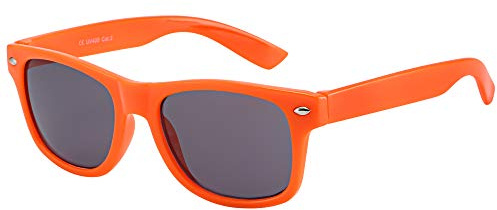 Kids Sunglasses Girls Boys Children Classic Style Shades UV 400 Protection (Orange)