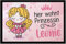 SpecialMe® Fußmatte Kinderzimmer personalisiert Hier wohnt Prinzessin + anpassbarer Name Türvorleger Mädchen rutschfest & waschbar weiß 60x40cm