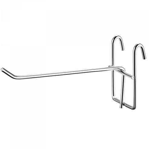 sourcing map Grille Mur Présentoir Croc Magasin Garage Rangement Mur Organisateurs 6 pouces Argent Paquet de 10